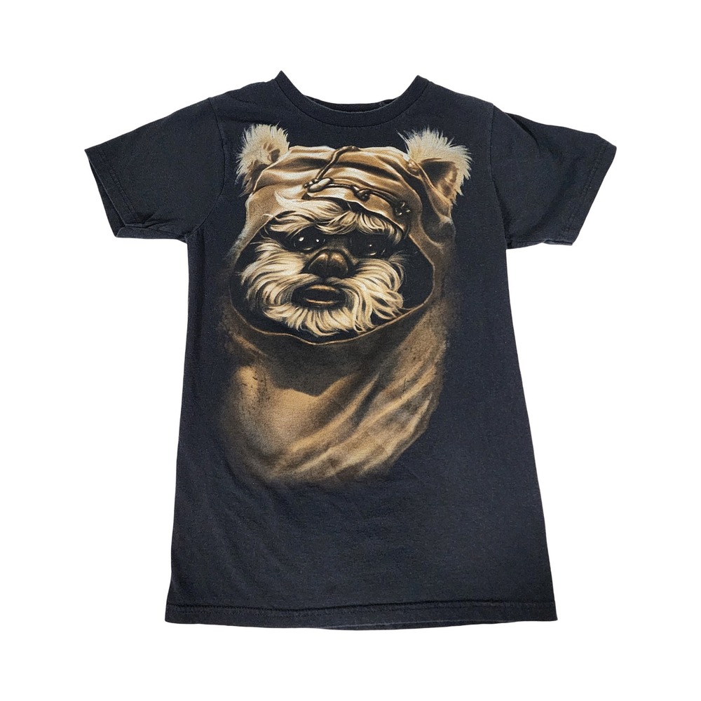 Star Wars Fifth Sun Wicket Ewok Graphic Tee Black Short Sleeve Shirt Small